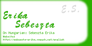 erika sebeszta business card